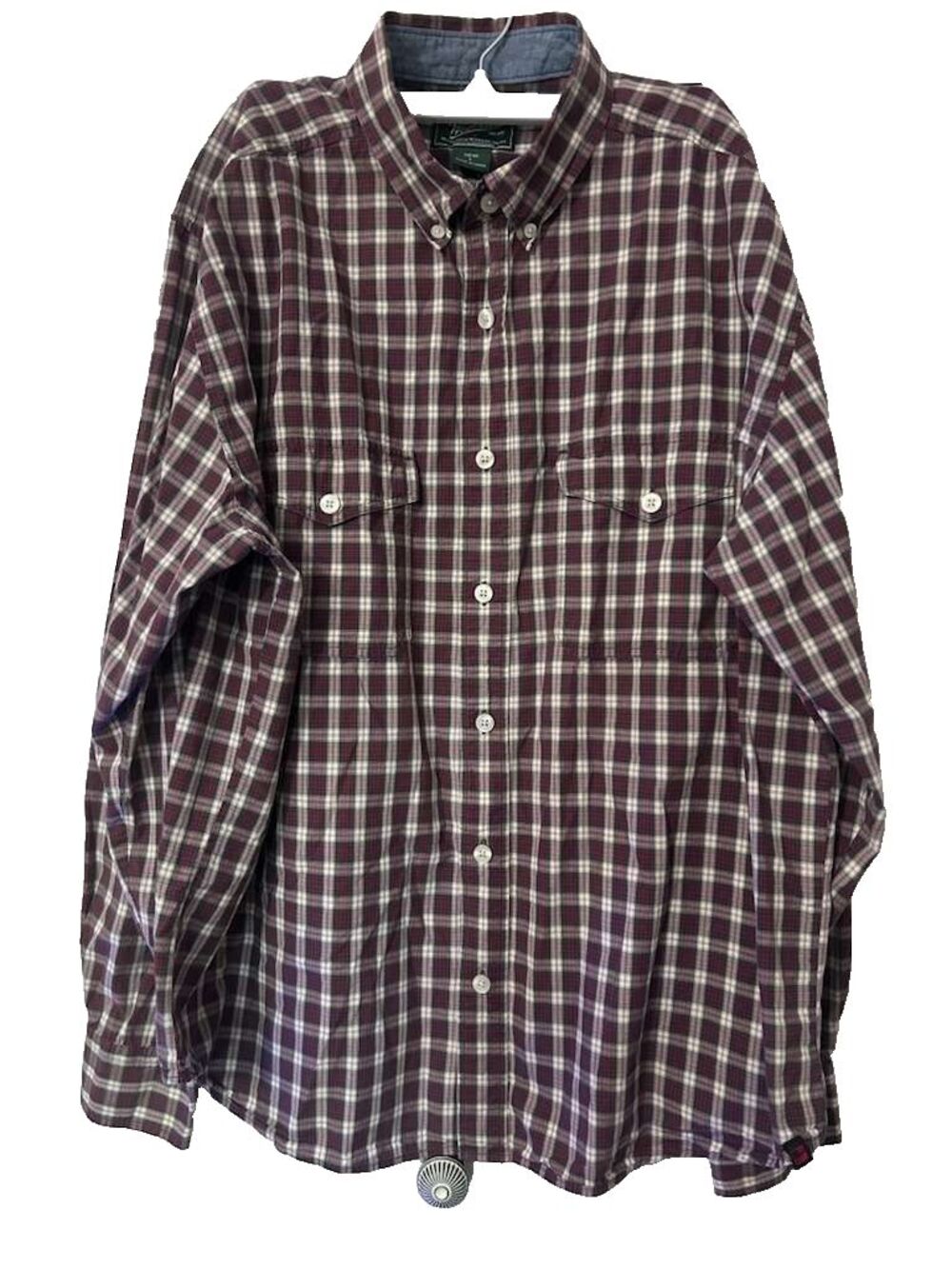 Woolrich Woolen Mills Plaid Button Down Shirt Mens Large Long Sleeve